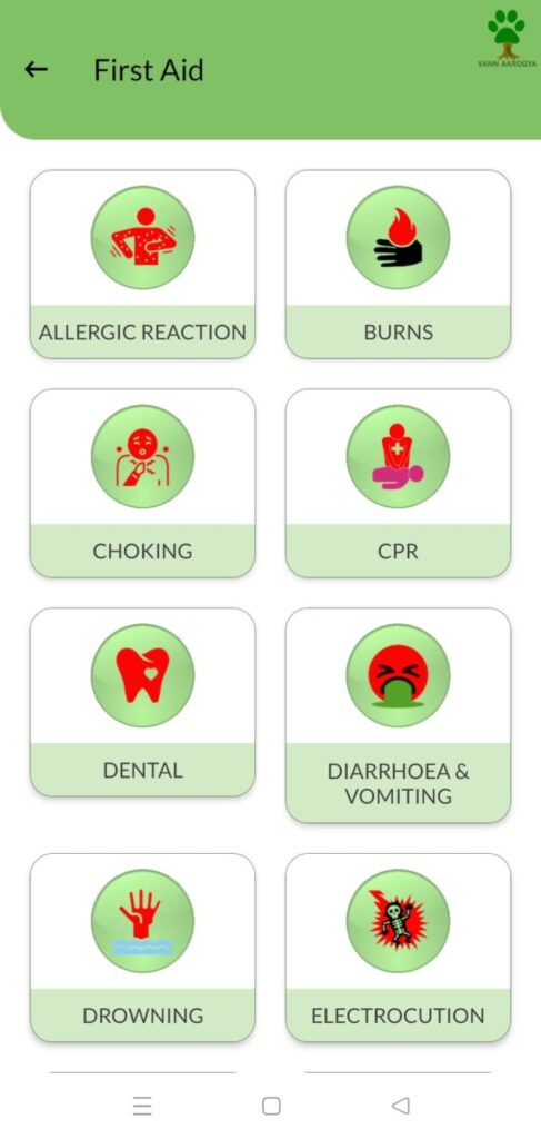 Vann Aarogya Android App: The Vann Aarogya mobile application, developed by WCT, is a pioneering solution for the health and well-being of forest staff. This innovative application serves as a comprehensive platform that addresses the unique health and medical emergency challenges faced by forest staff in remote areas.
