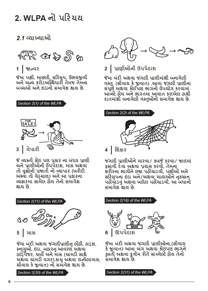 The ‘Illustrated Wildlife Crime Investigation Manual for Forest Guards’, produced by WCT with support from DSP Finance Pvt. Ltd. (formerly DSP Investment Managers Pvt. Ltd.), is like a law enforcement field guide for India’s forest staff. Intended to be used as a ready reckoner by forest staff when dealing with cases of wildlife crime, it presents the law with minimum jargon and illustrations for effective visual learning and easy recall. In addition, it also explains the processes of filing a case and prosecuting a wildlife crime step-by-step.